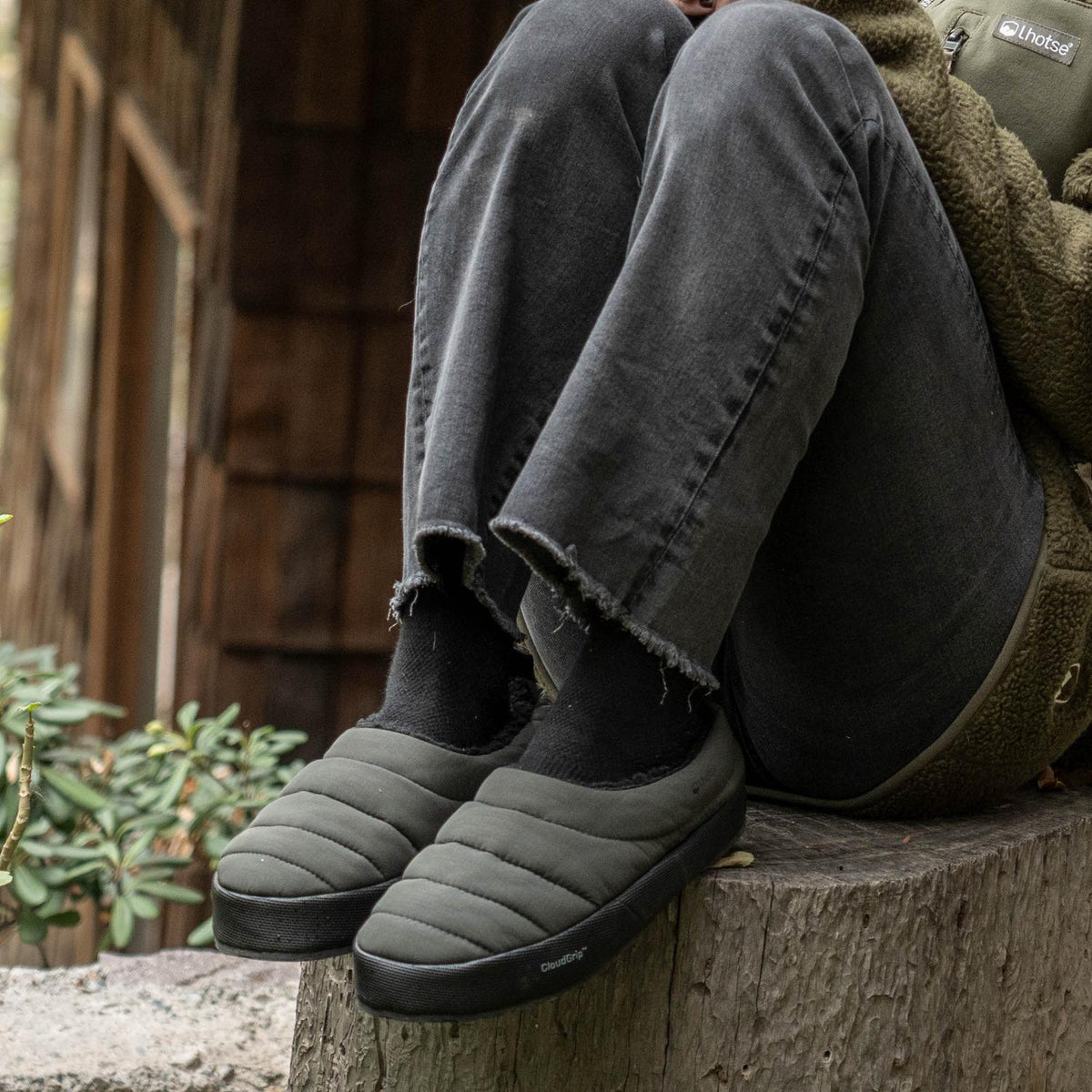 Pantufla Térmica Nimbus CloudGrip Lhotse color verde