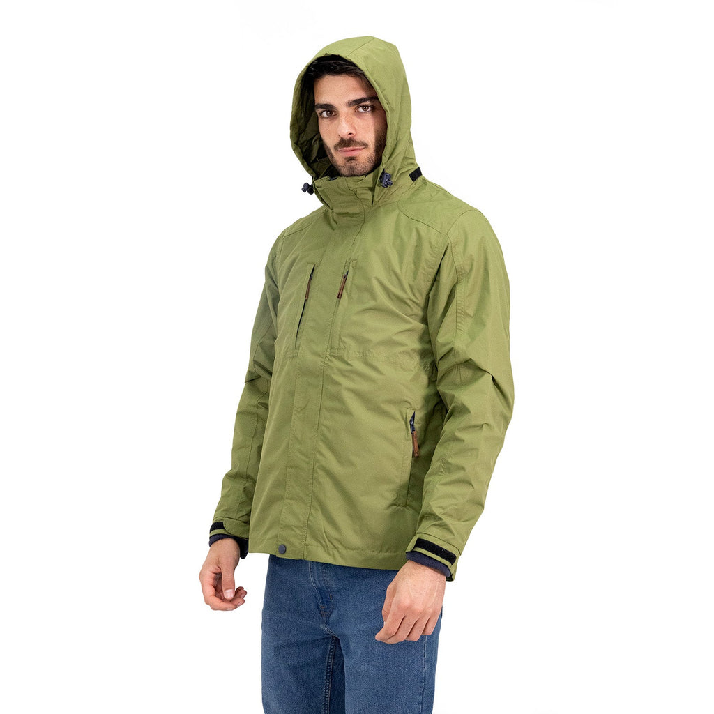 Parka 3 en 1 Ottawa Quebec para hombre color verde oliva