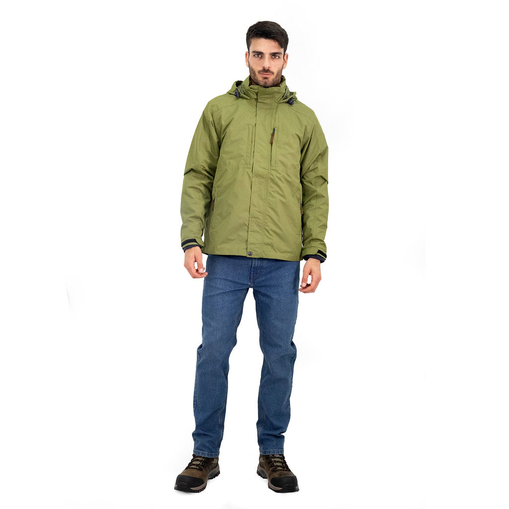 Parka 3 en 1 Ottawa Quebec para hombre color verde oliva
