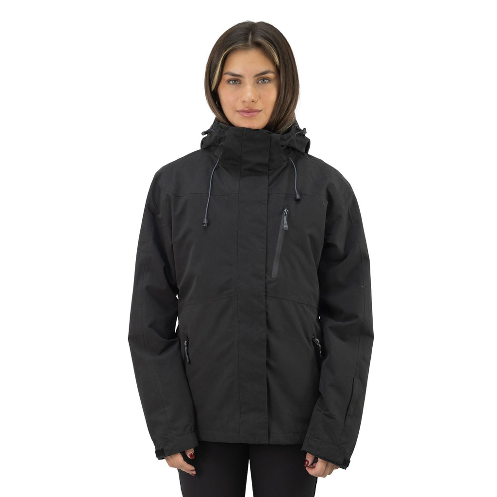 Parka 3 en 1 Reno Nómade Hardwork para mujer color negro