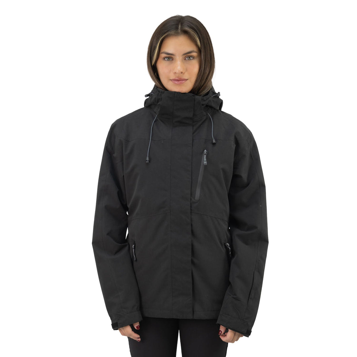 Parka 3 en 1 Reno Nómade Hardwork para mujer color negro