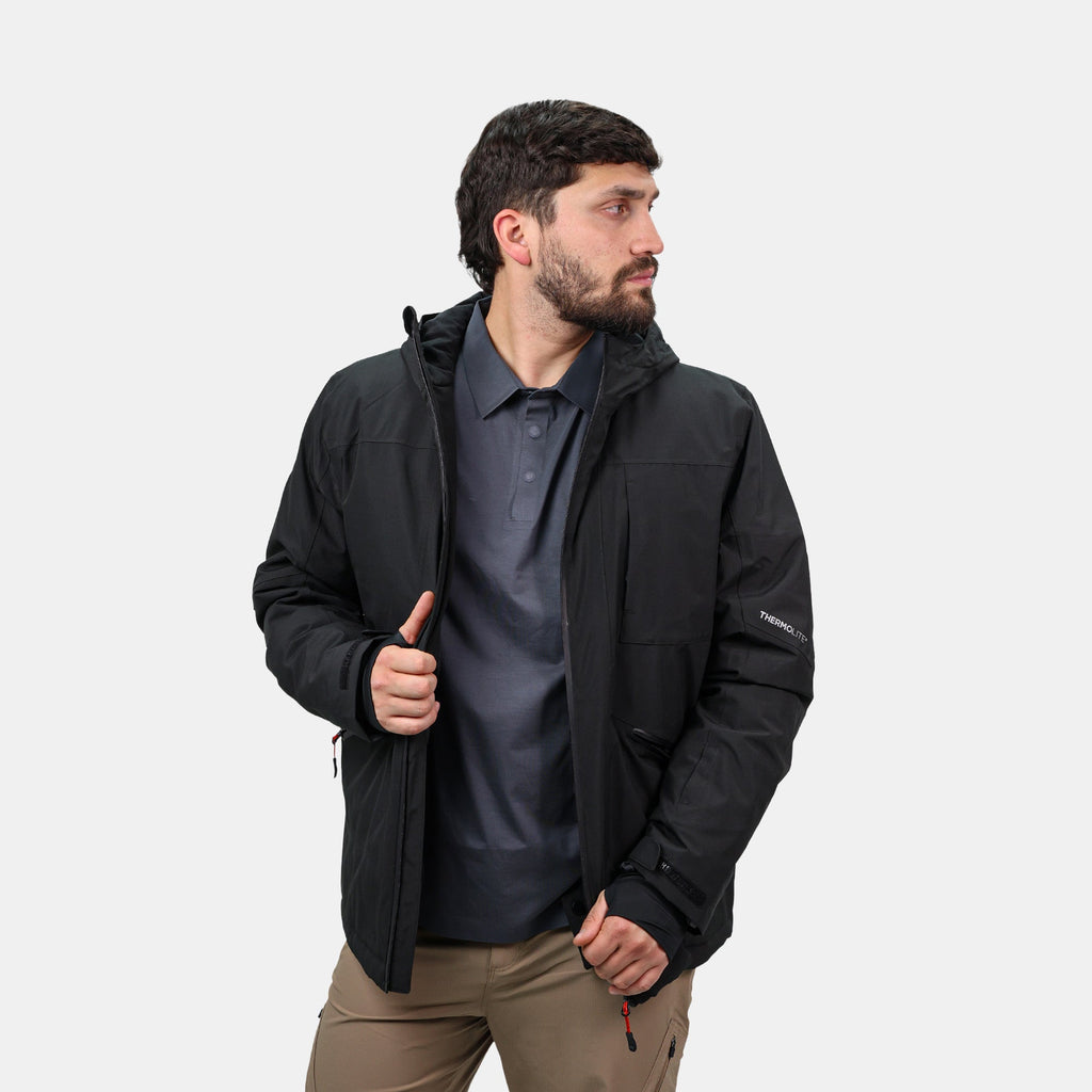 Parka Antakari Hardwork para hombre color negro – vista 4