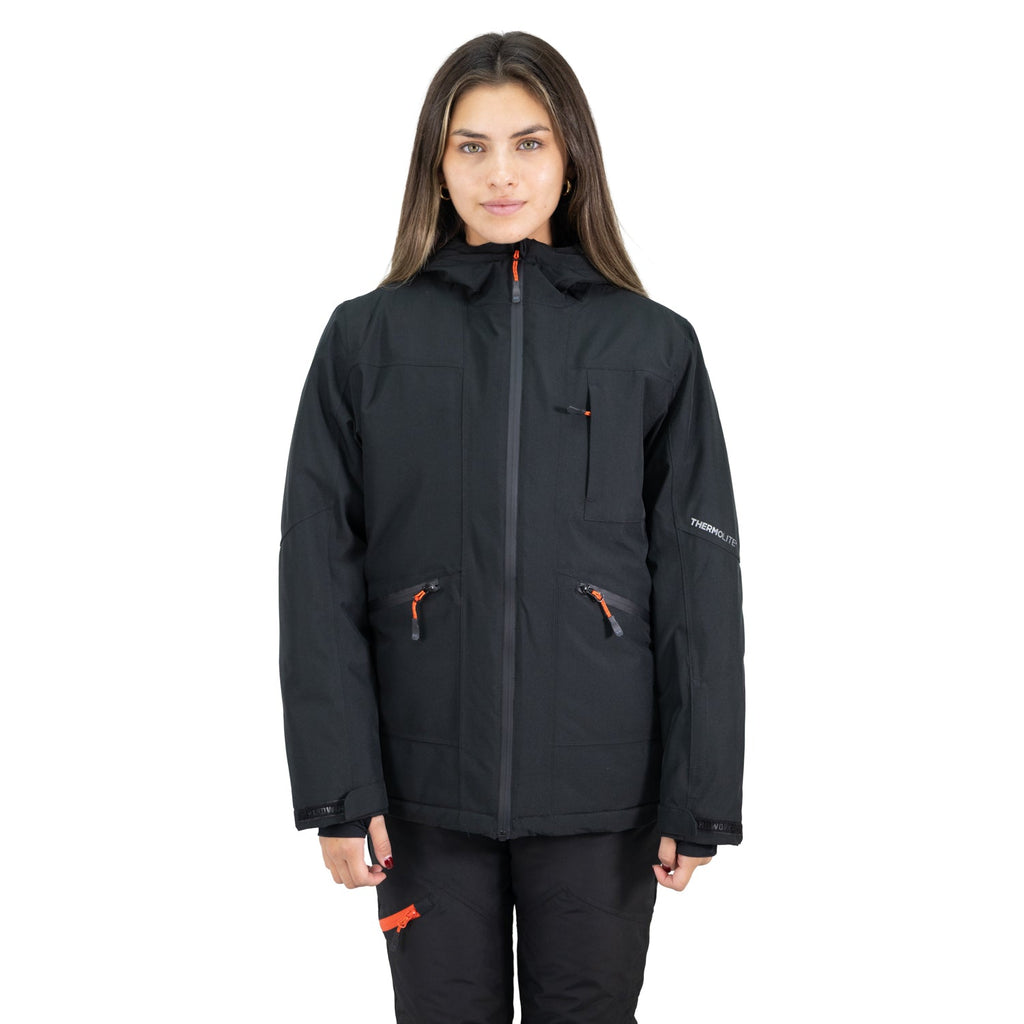 Parka Antakari Hardwork para mujer color negro – otro ángulo