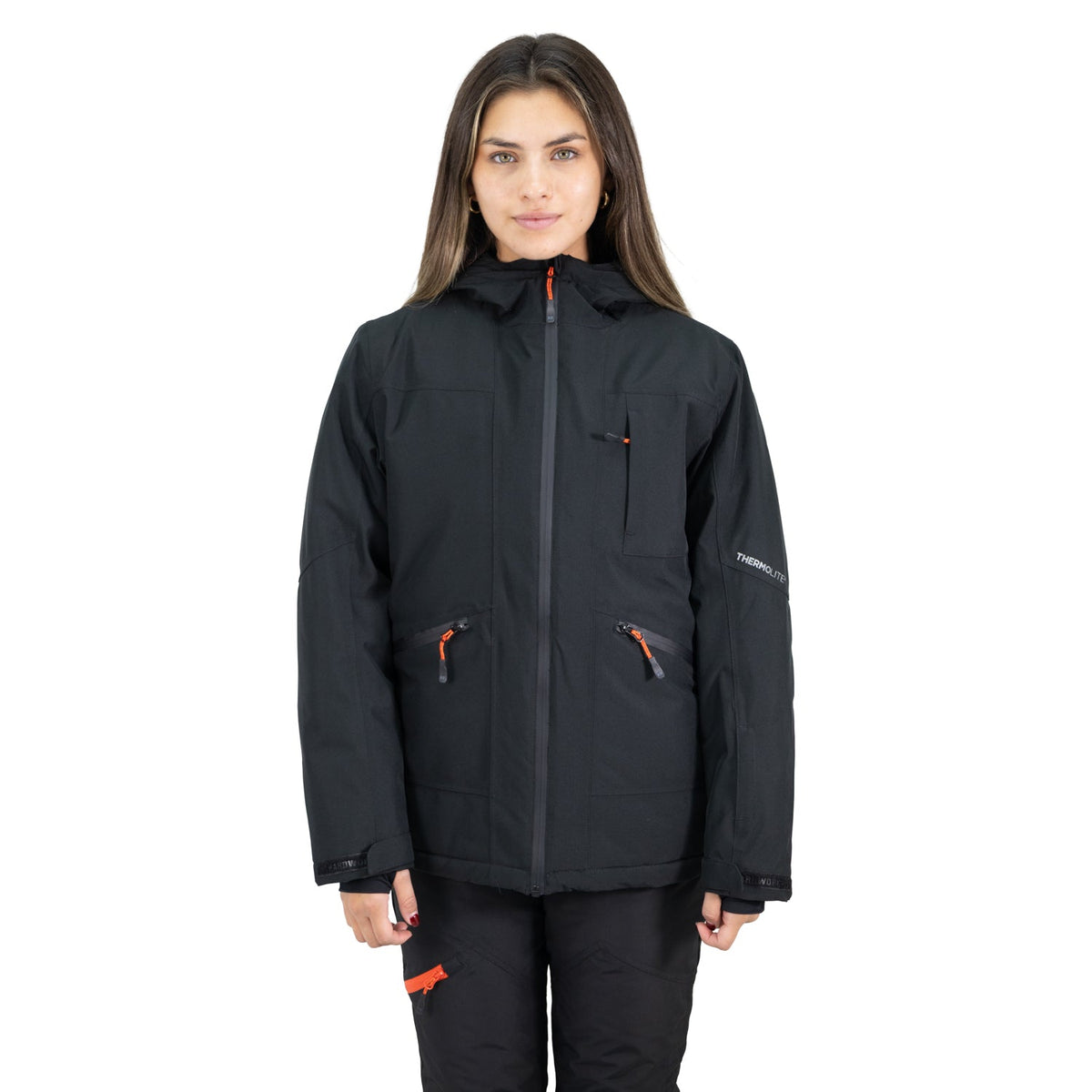 Parka Antakari Hardwork para mujer color negro – otro ángulo
