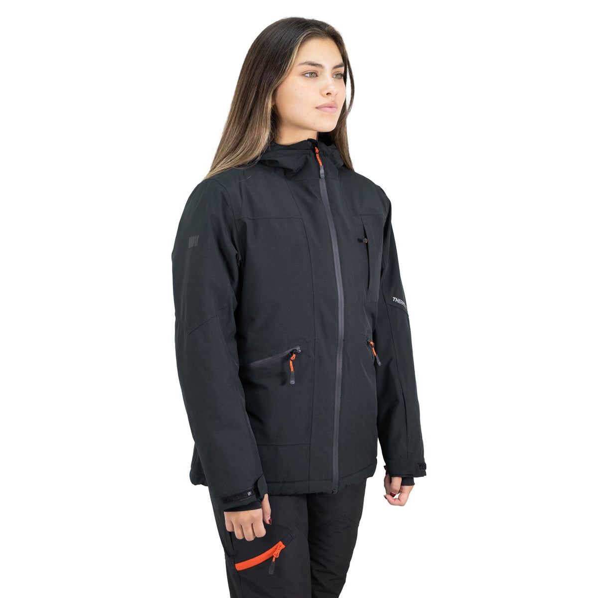 Parka Antakari Hardwork para mujer color negro – detalle de la prenda