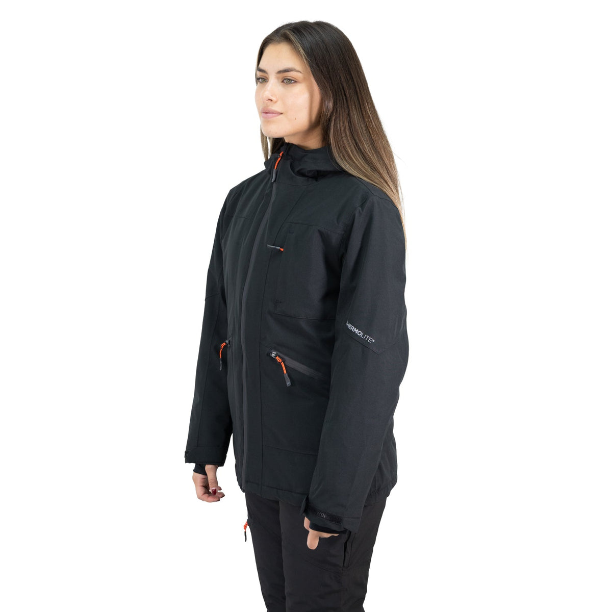 Parka Antakari Hardwork para mujer color negro – vista 4