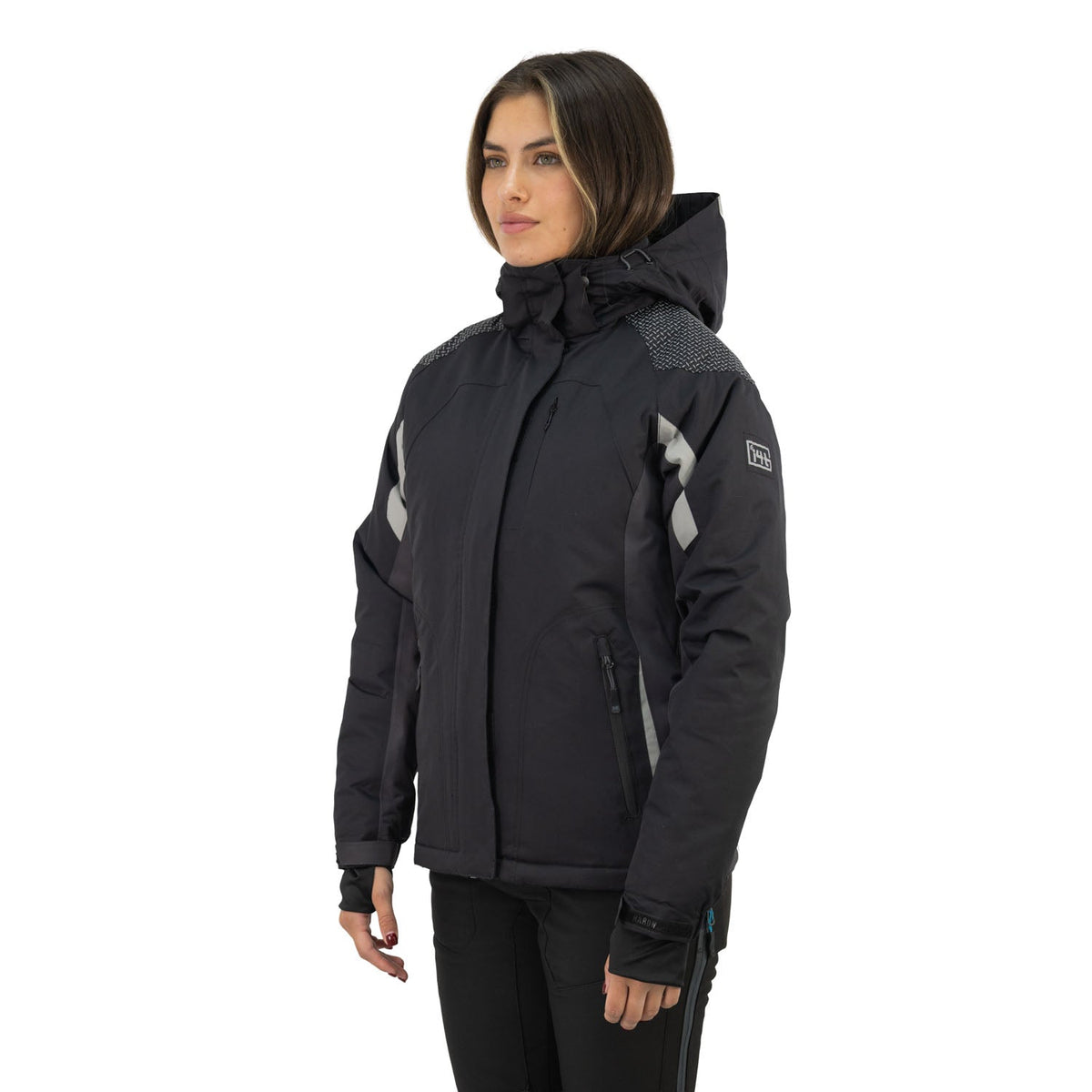 Parka Aspen Hardwork para mujer color negro – otro ángulo