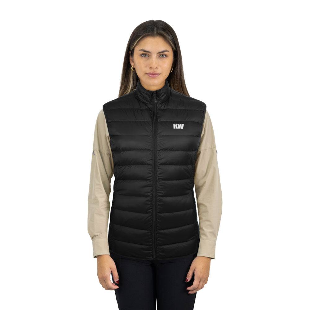 Parka de pluma sin mangas Pullay Pro Hardwork para mujer color negro