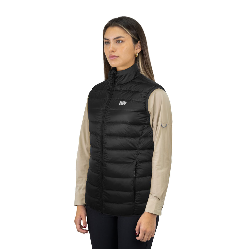 Parka de pluma sin mangas Pullay Pro Hardwork para mujer color negro