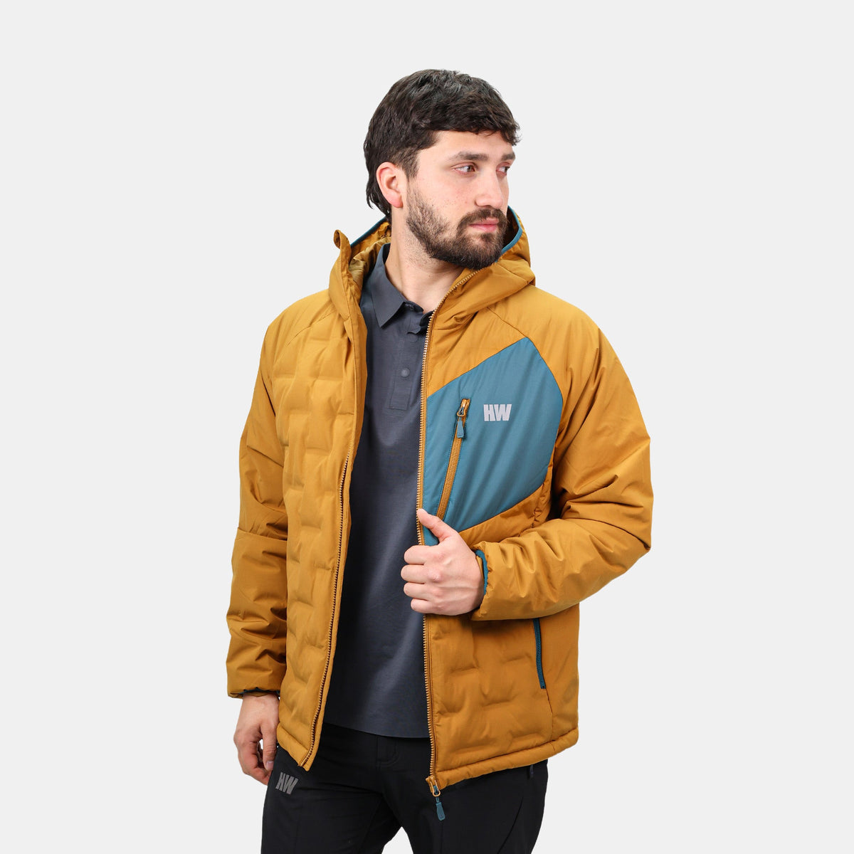 Parka insulada Explorer Hardwork para hombre color mostaza