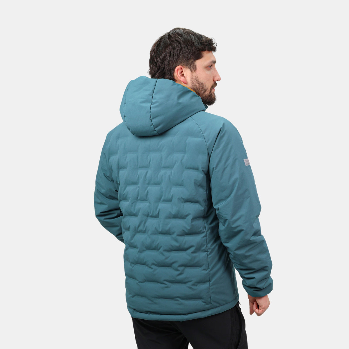 Parka insulada Explorer Hardwork para hombre color petróleo/mostaza