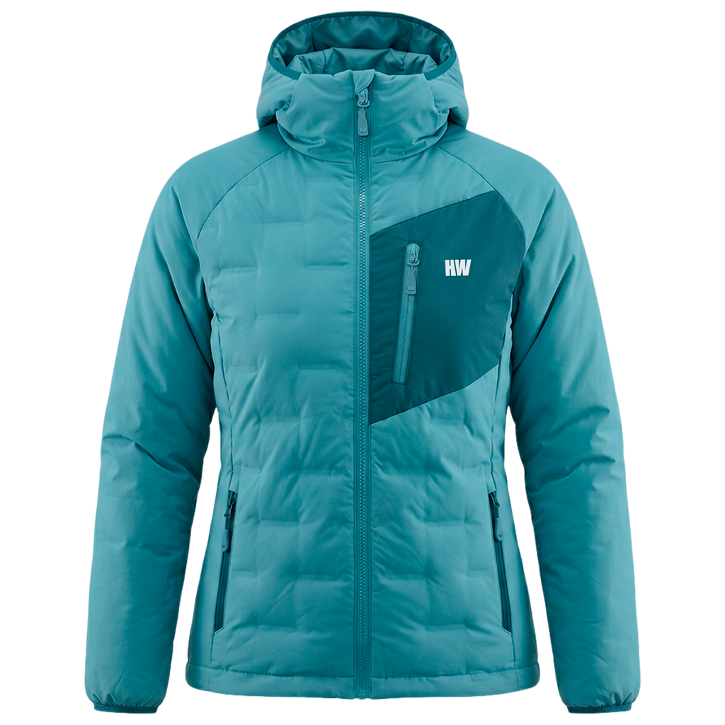 Parka insulada Explorer Hardwork para mujer color aqua
