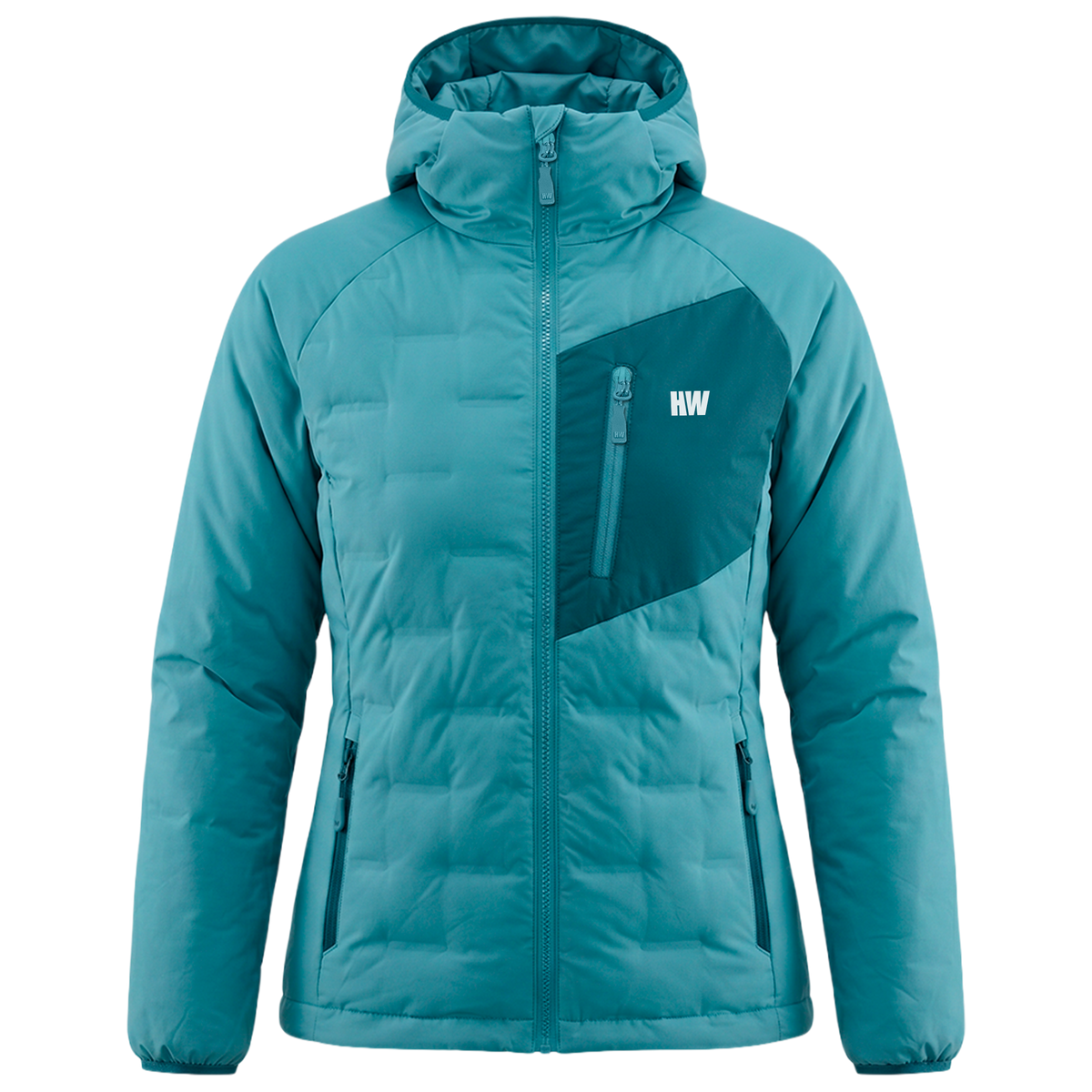 Parka insulada Explorer Hardwork para mujer color aqua