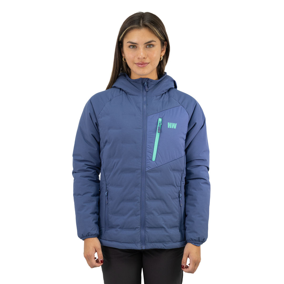 Parka insulada Explorer Hardwork para mujer color azul profundo