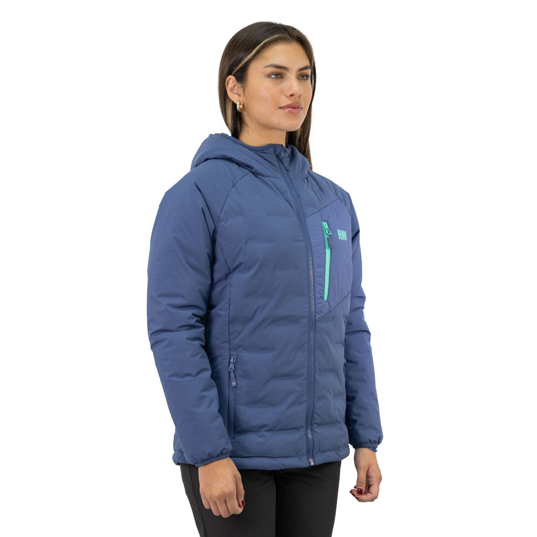 Parka insulada Explorer Hardwork para mujer color azul profundo