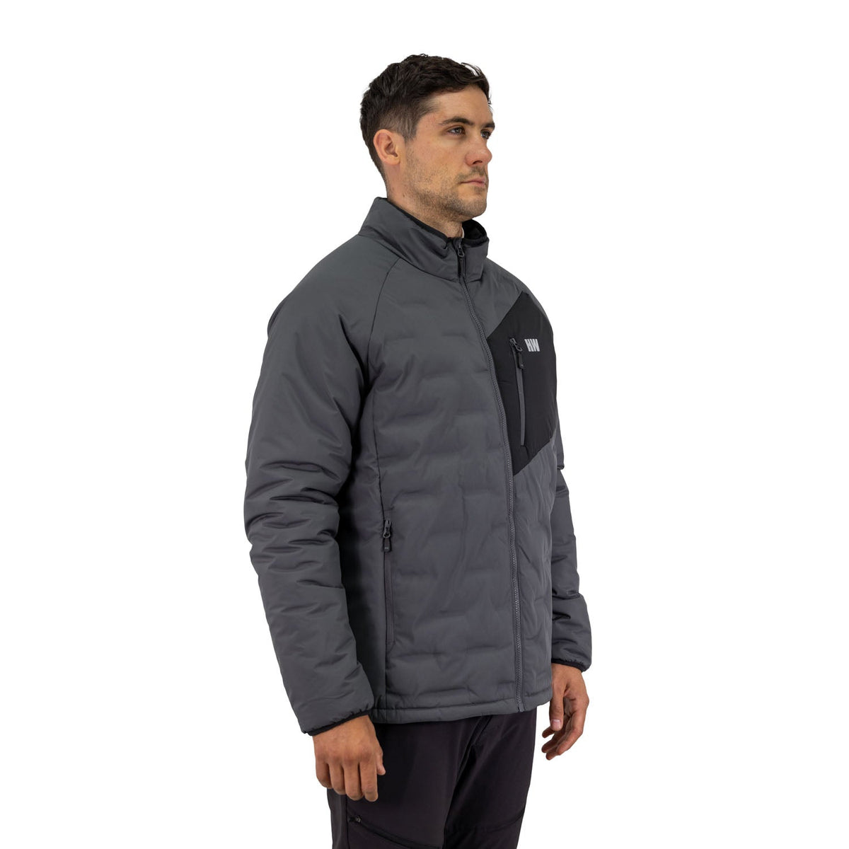 Parka insulada Explorer sin gorro Hardwork para hombre color gris carbón