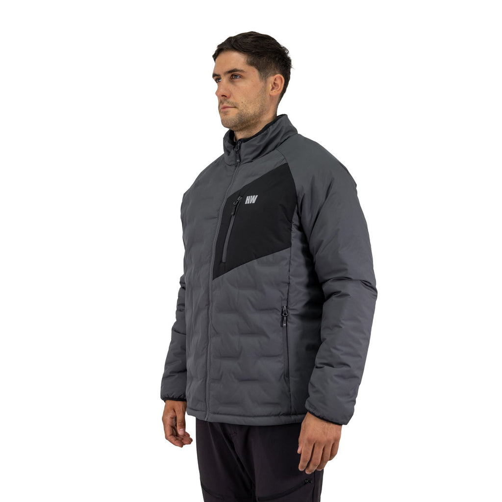 Parka insulada Explorer sin gorro Hardwork para hombre color gris carbón
