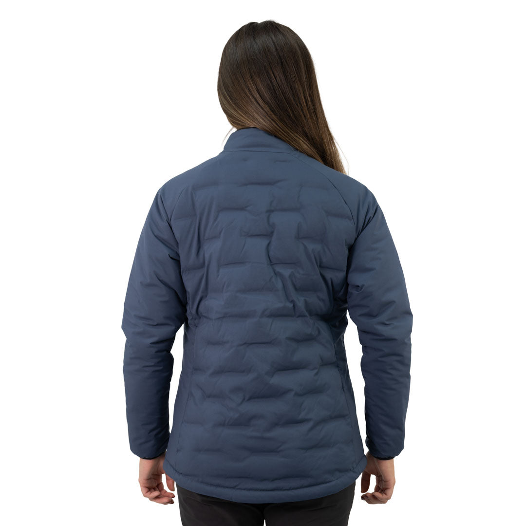 Parka insulada Explorer sin gorro Hardwork para mujer color azul profundo