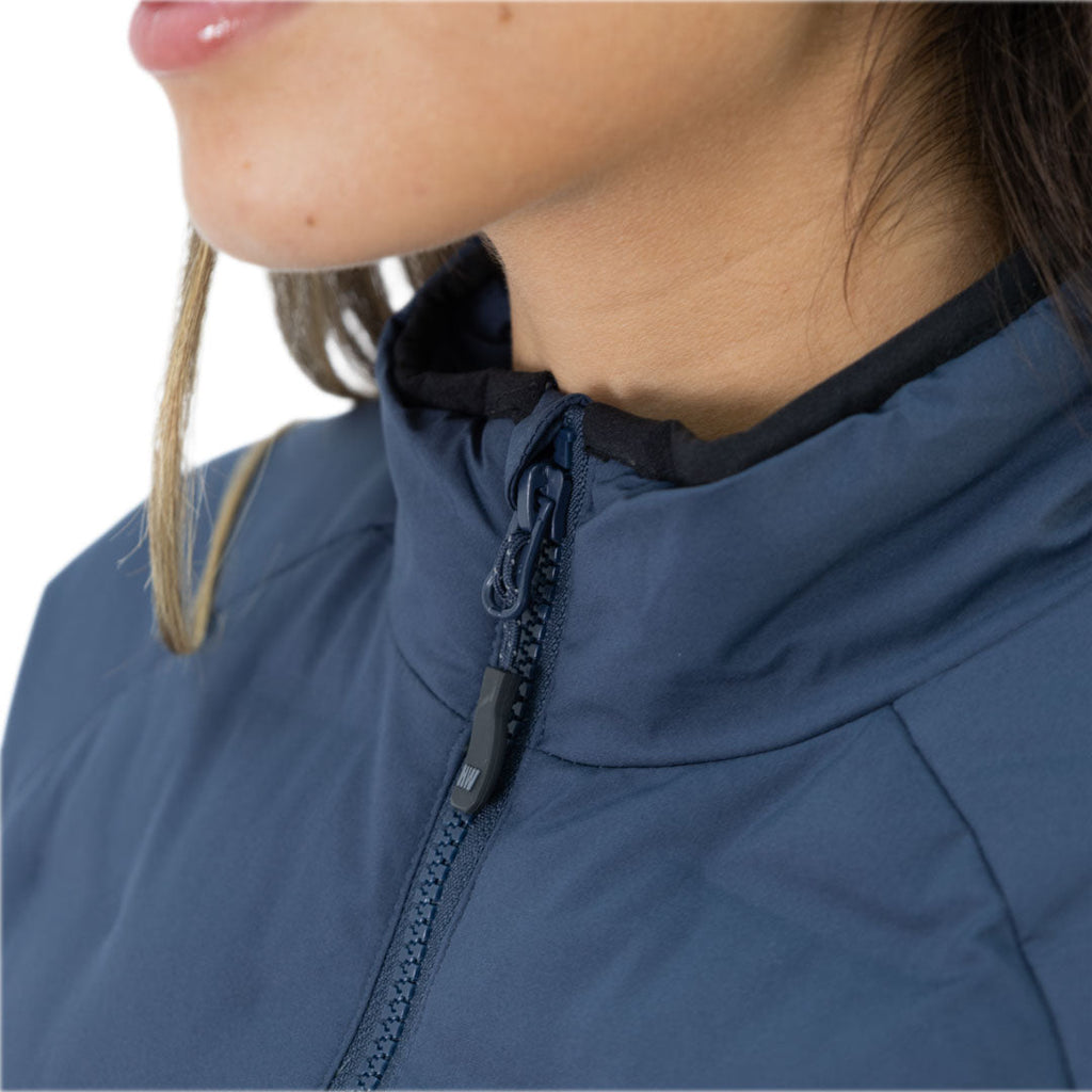 Parka insulada Explorer sin gorro Hardwork para mujer color azul profundo