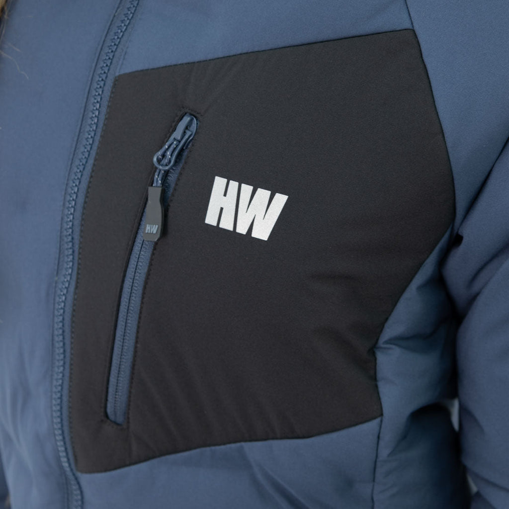 Parka insulada Explorer sin gorro Hardwork para mujer color azul profundo
