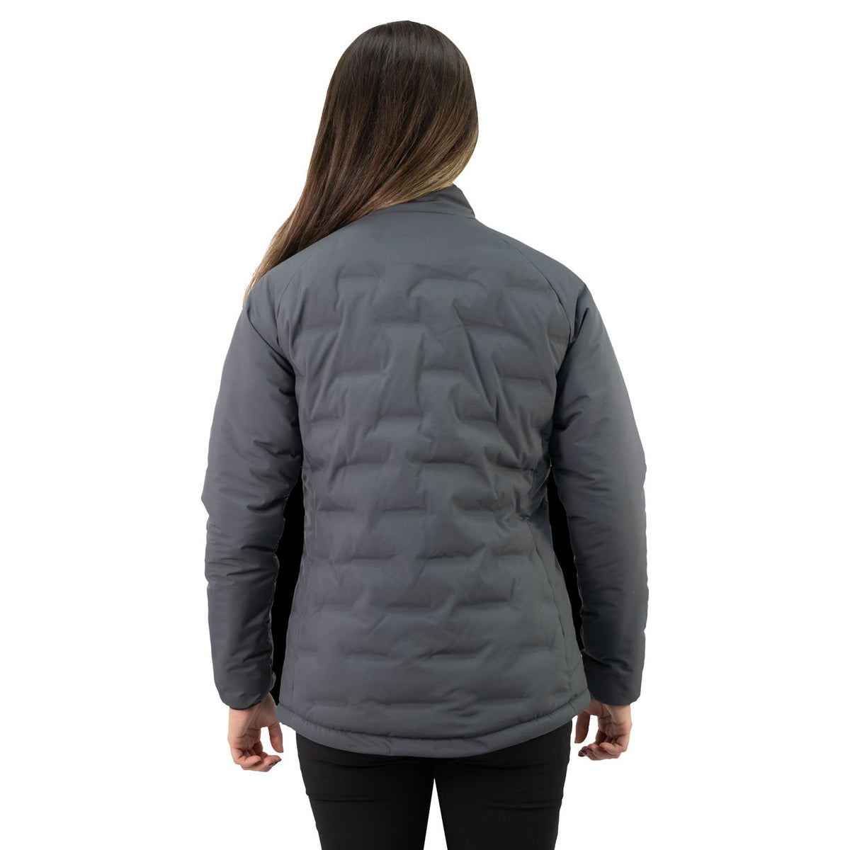 Parka insulada Explorer sin gorro Hardwork para mujer color gris carbón