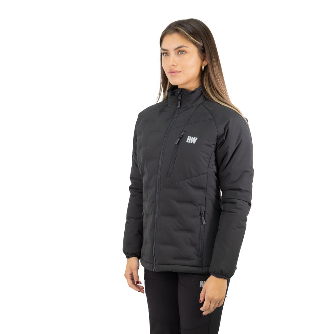 Parka insulada Explorer sin gorro Hardwork para mujer color negro