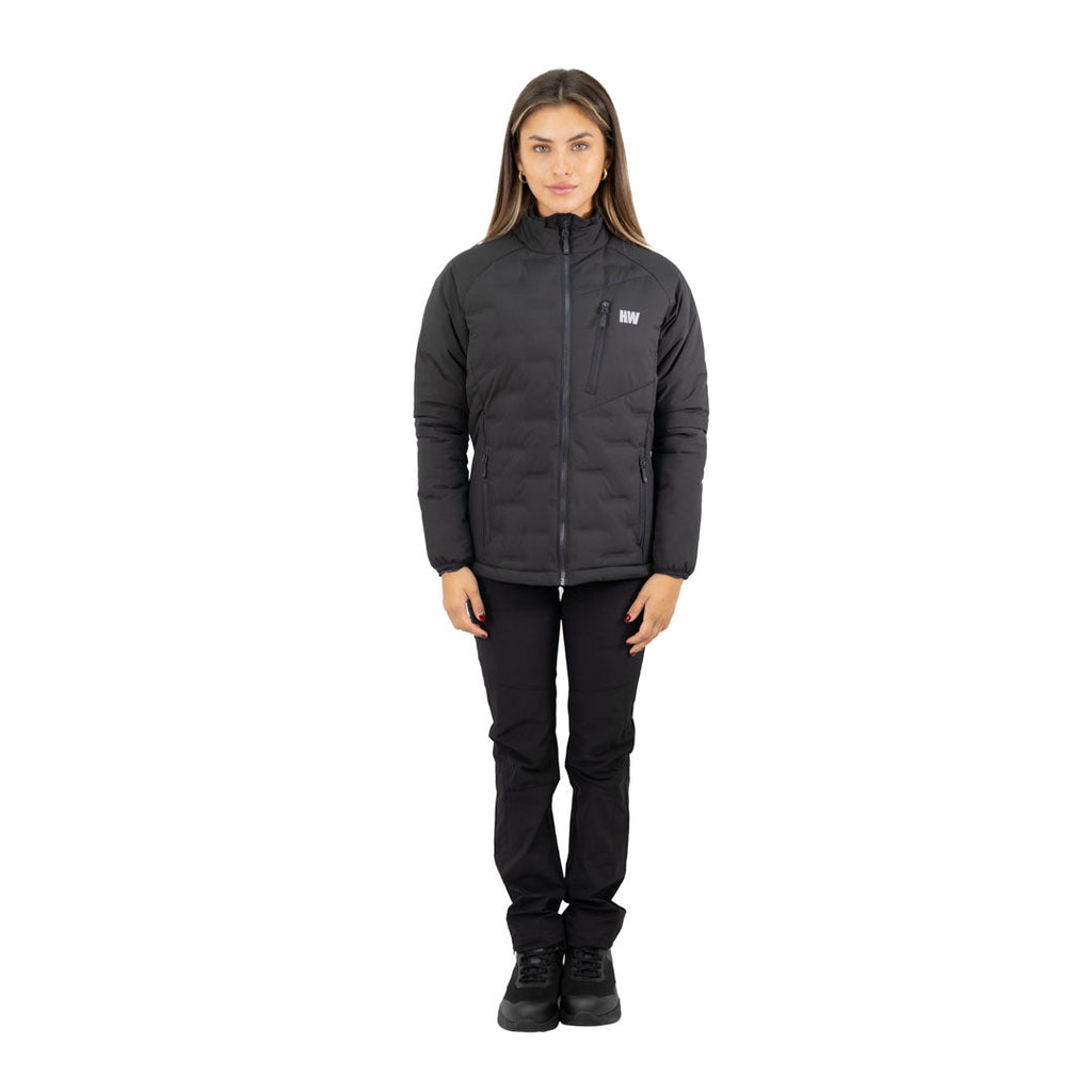 Parka insulada Explorer sin gorro Hardwork para mujer color negro