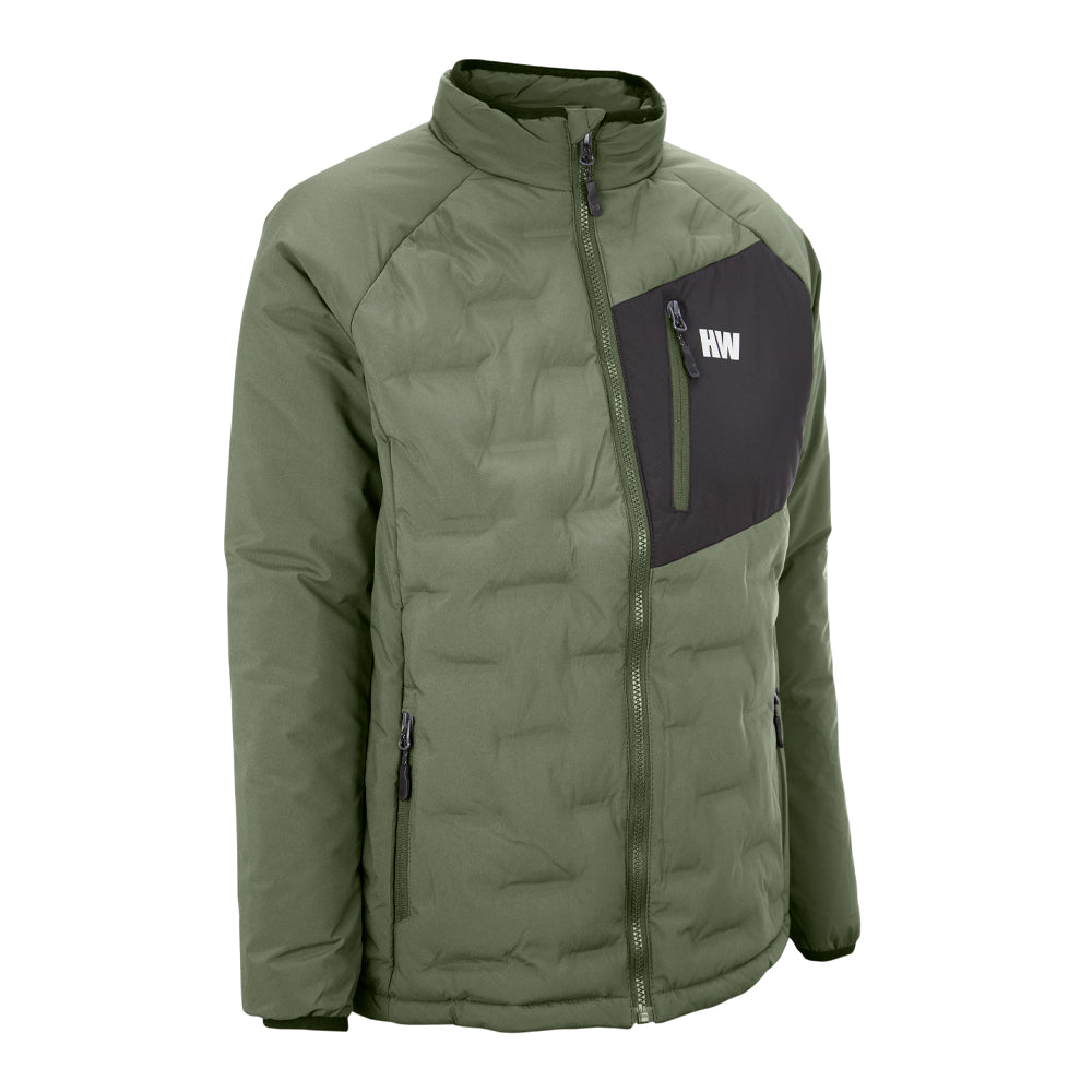 Parka insulada Explorer sin gorro Hardwork para mujer color verde oliva