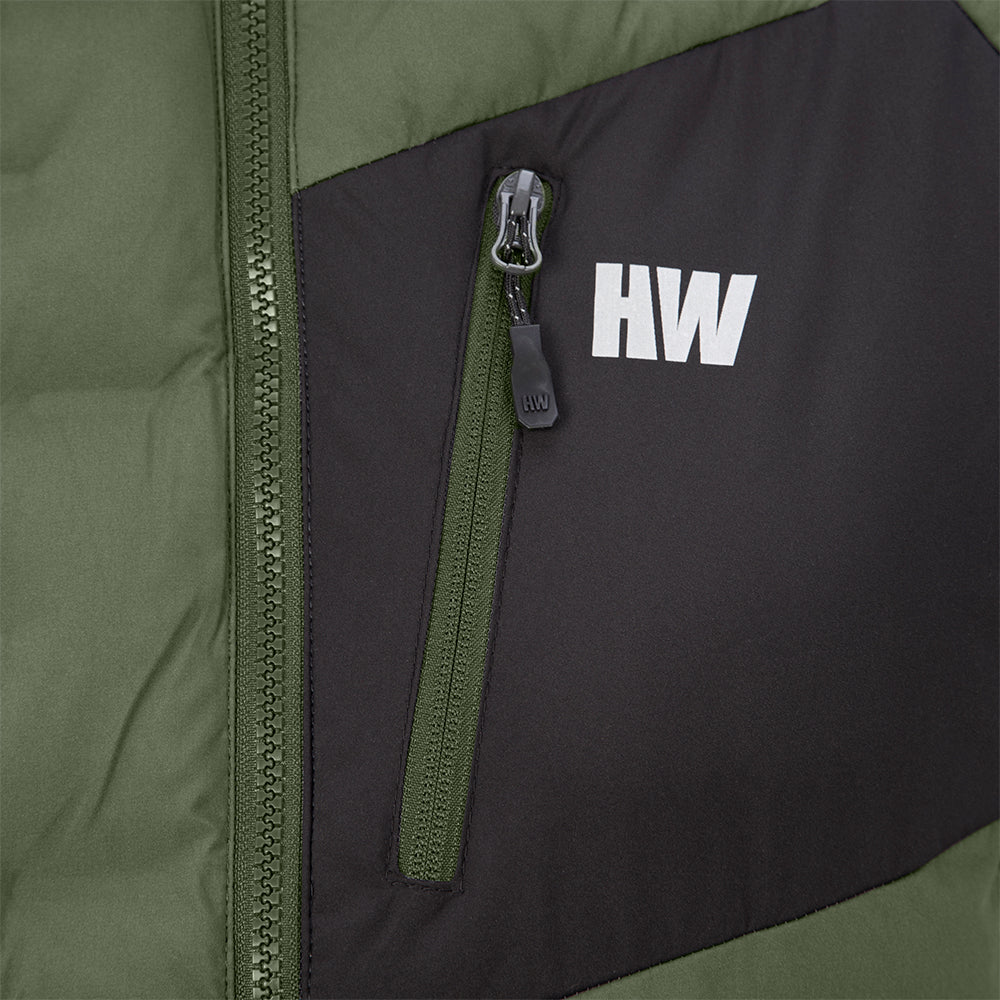 Parka insulada Explorer sin gorro Hardwork para mujer color verde oliva