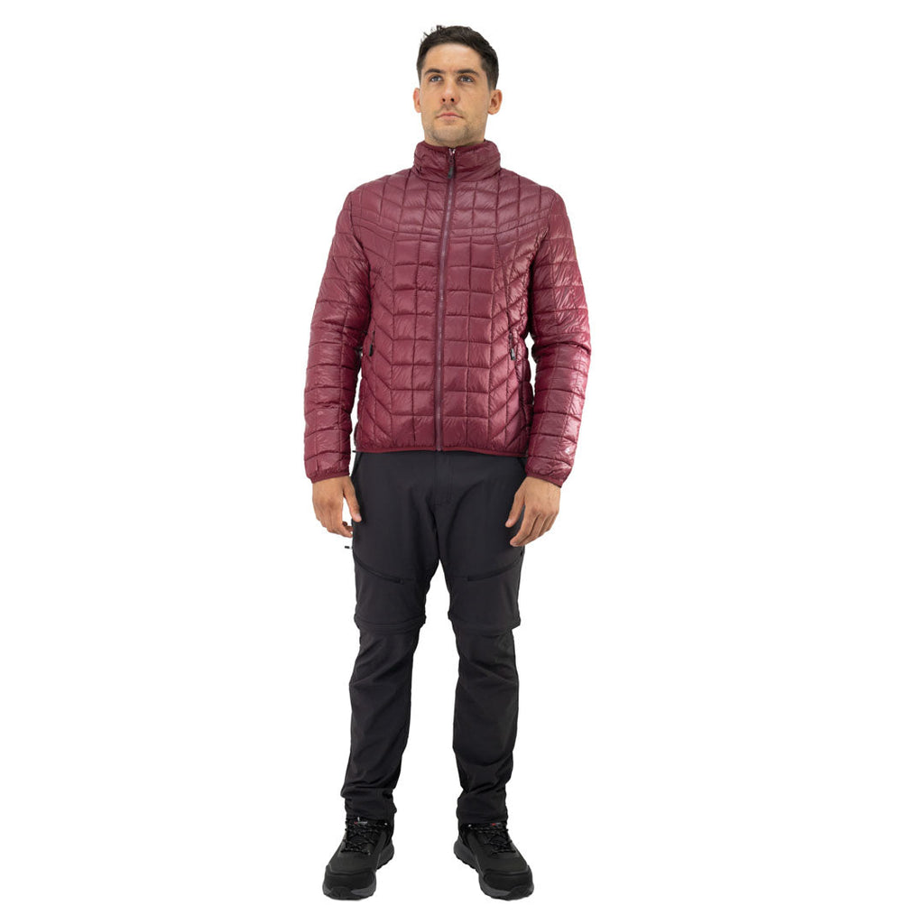 Parka insulada Traveler Hardwork para hombre color cabernet