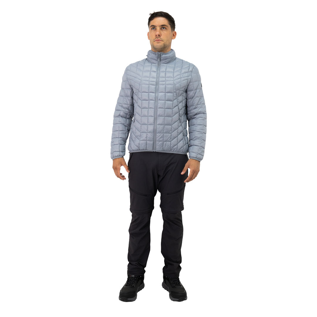 Parka insulada Traveler Hardwork para hombre color gris claro