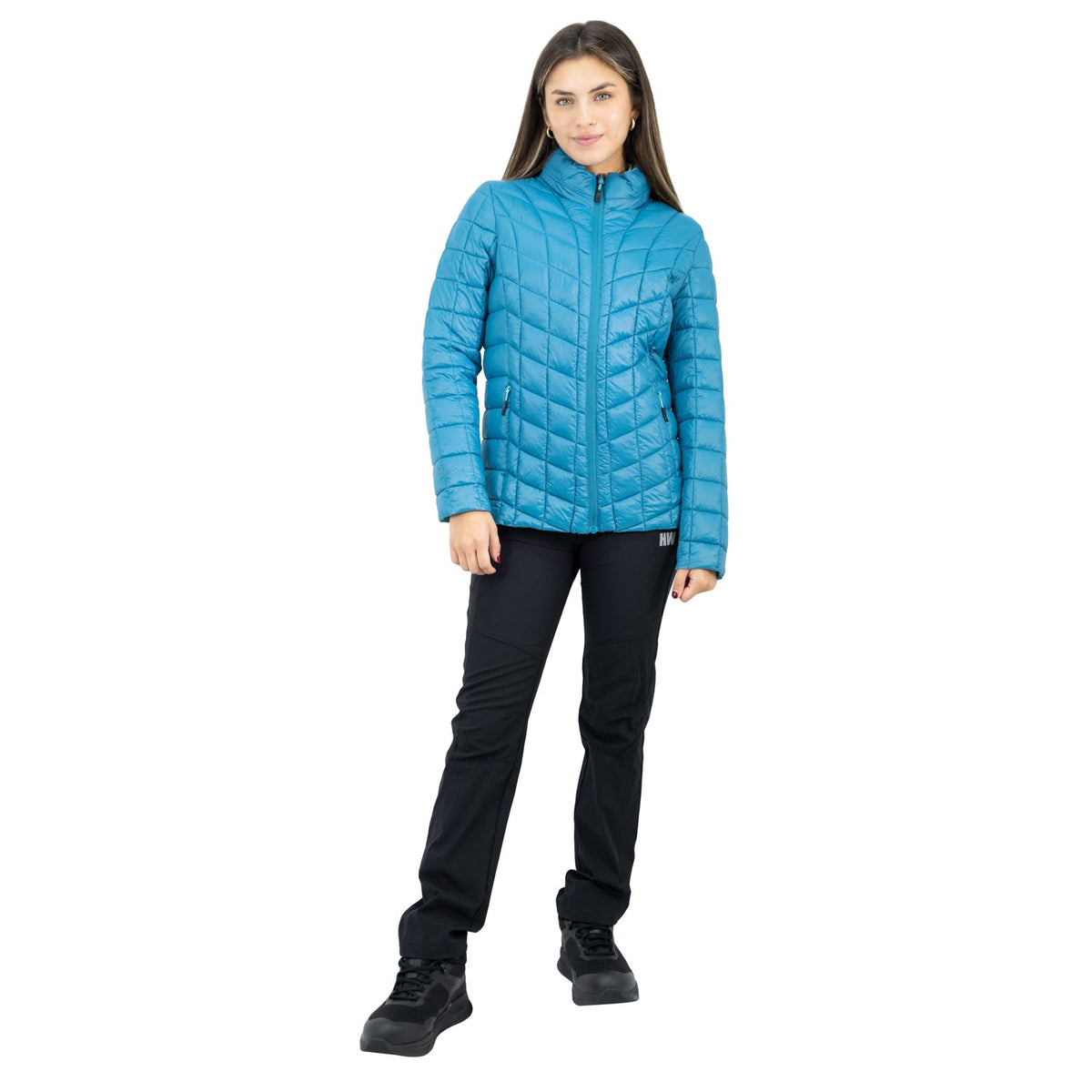 Parka insulada Traveler Hardwork para mujer color petróleo