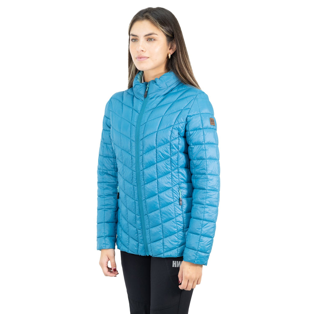 Parka insulada Traveler Hardwork para mujer color petróleo – vista 4