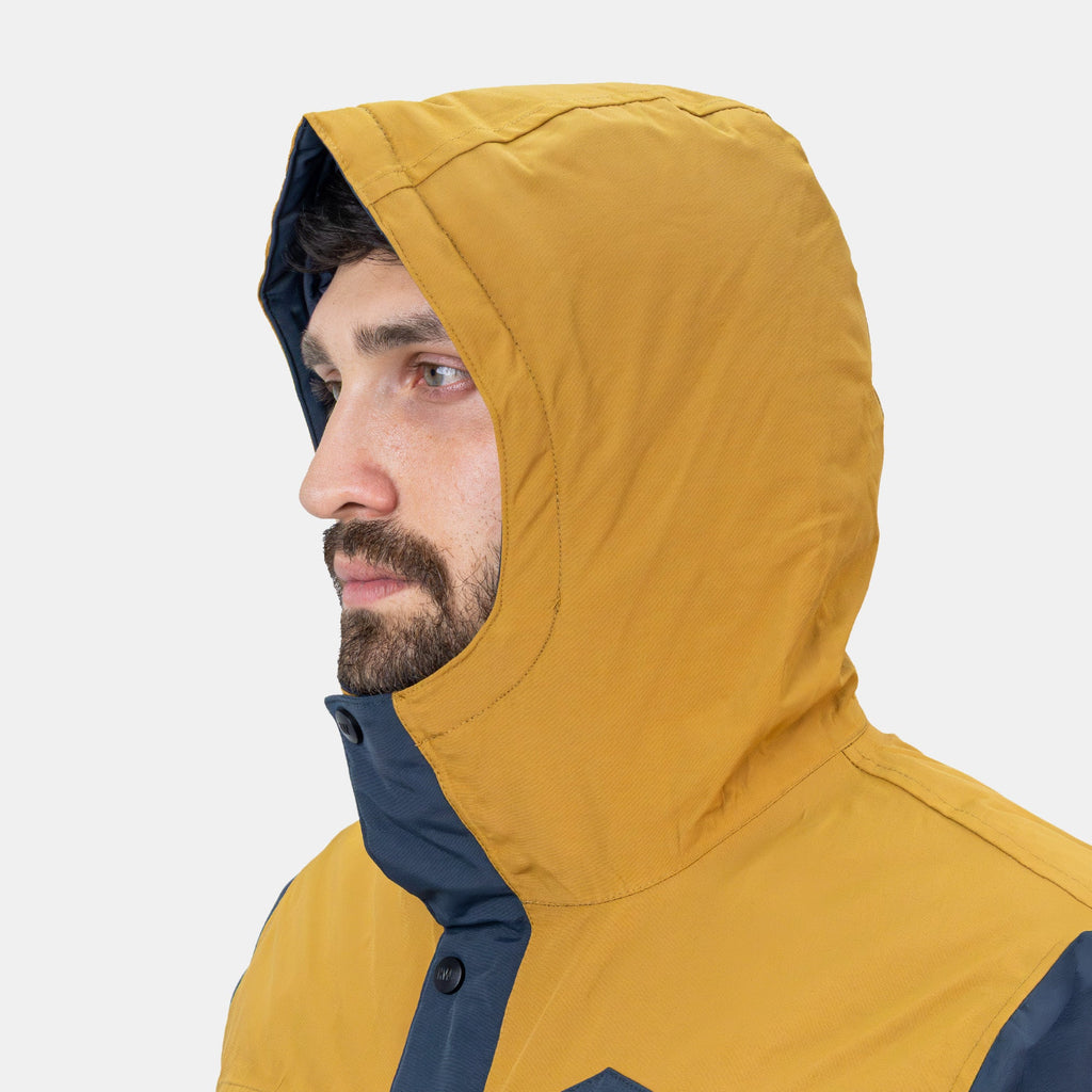 Parka Kodiak Hardwork para hombre color azul/mostaza
