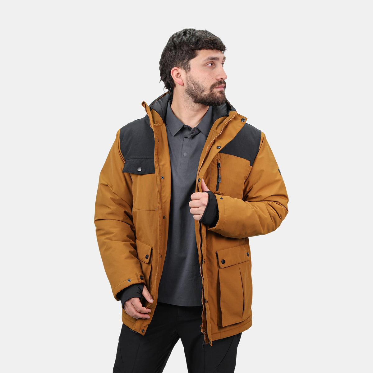Parka Kodiak Hardwork para hombre color mostaza
