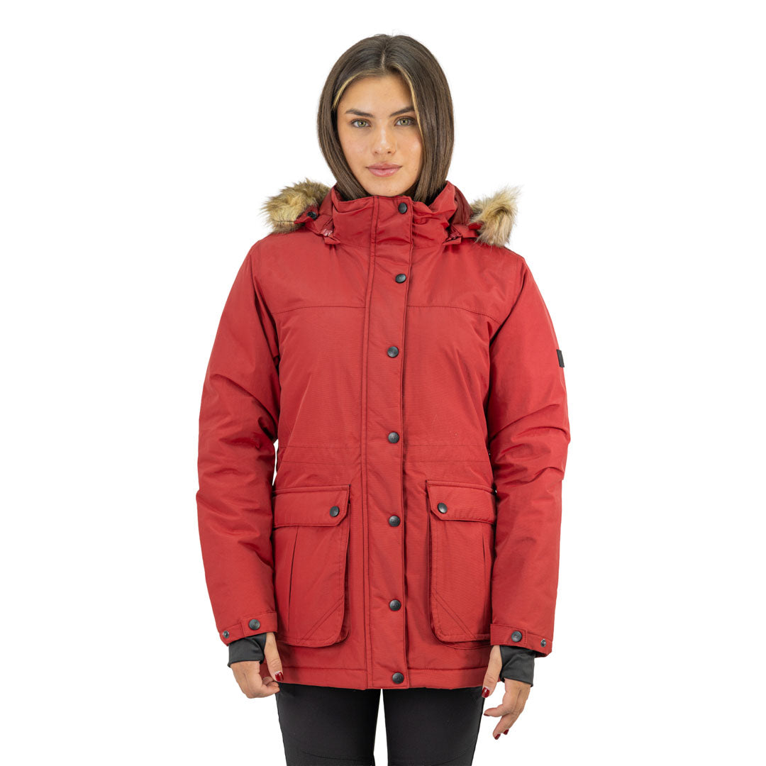 Parka Kodiak Hardwork para mujer color cabernet