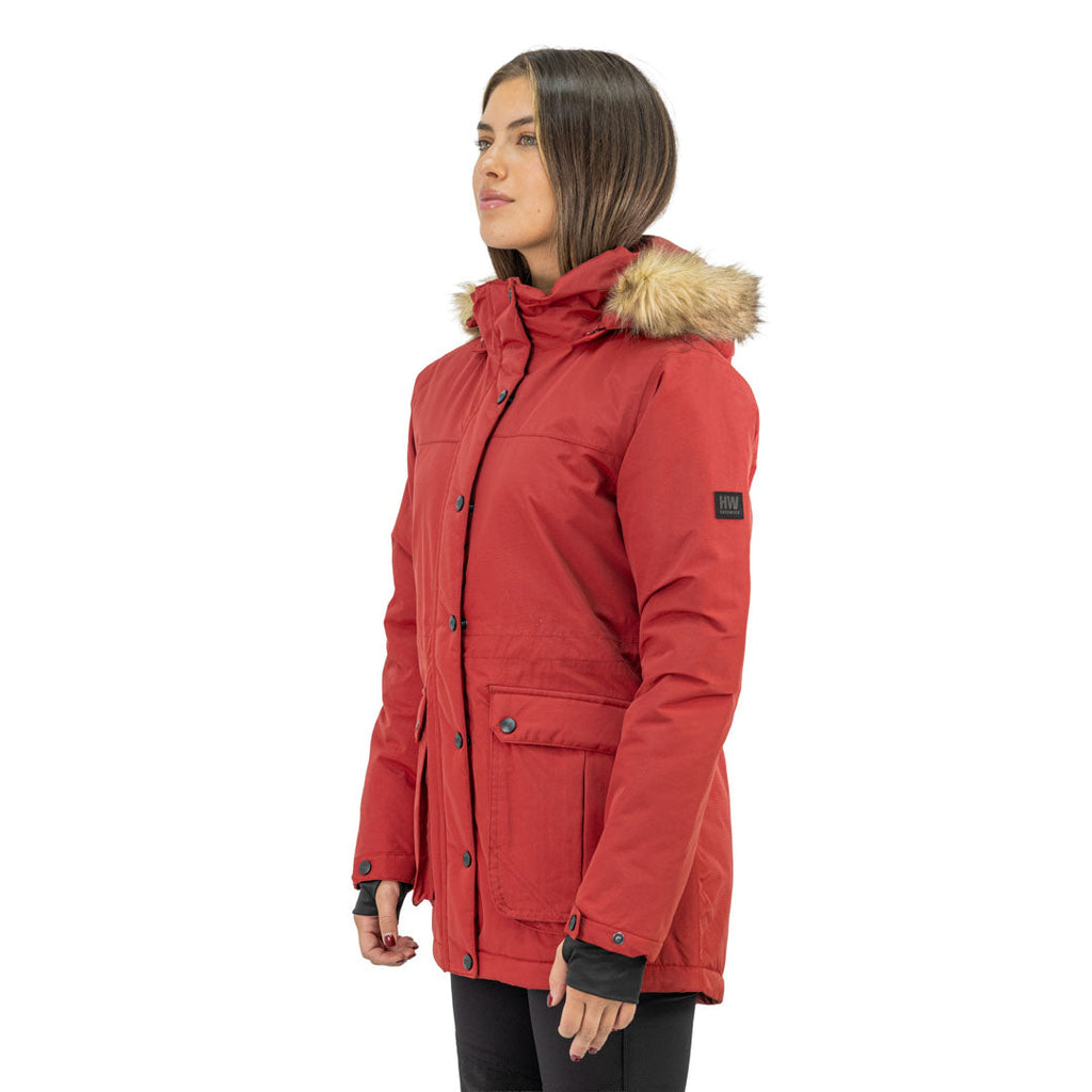 Parka Kodiak Hardwork para mujer color cabernet