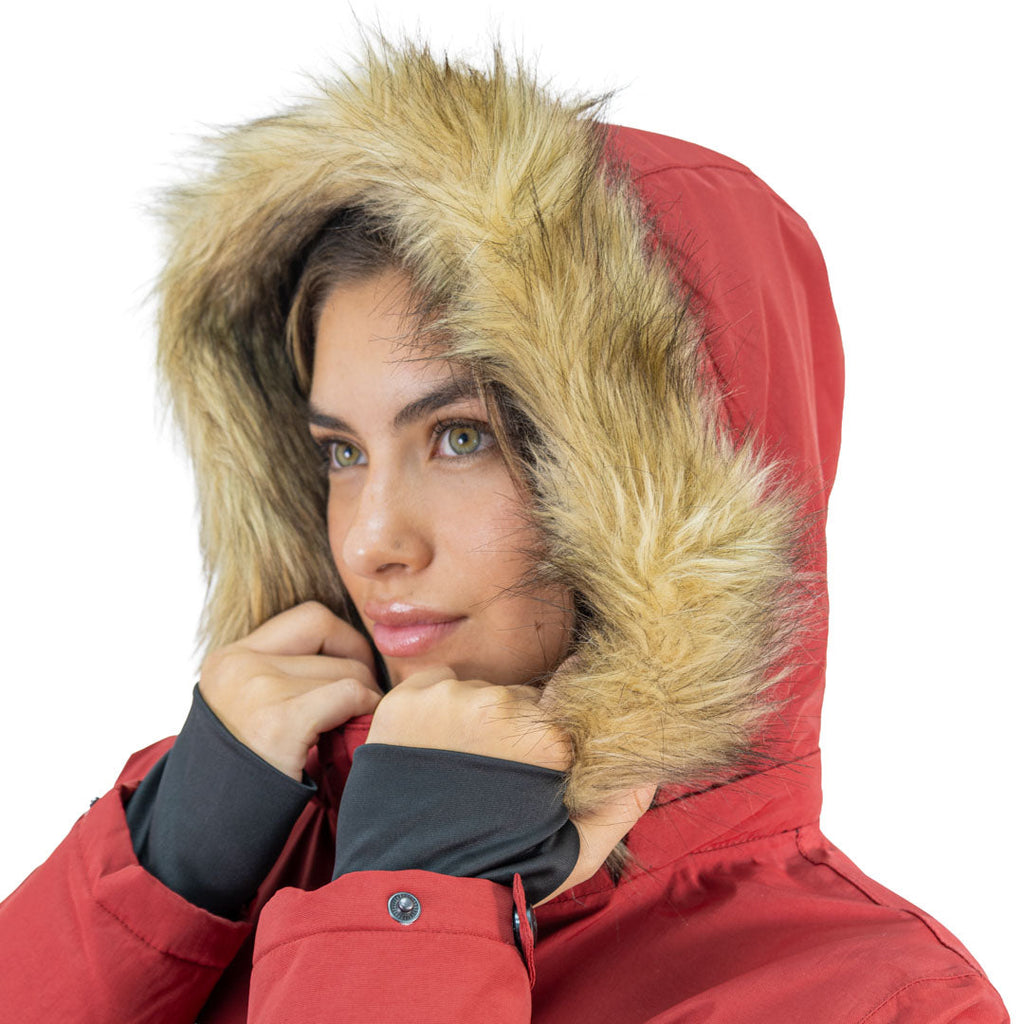 Parka Kodiak Hardwork para mujer color cabernet