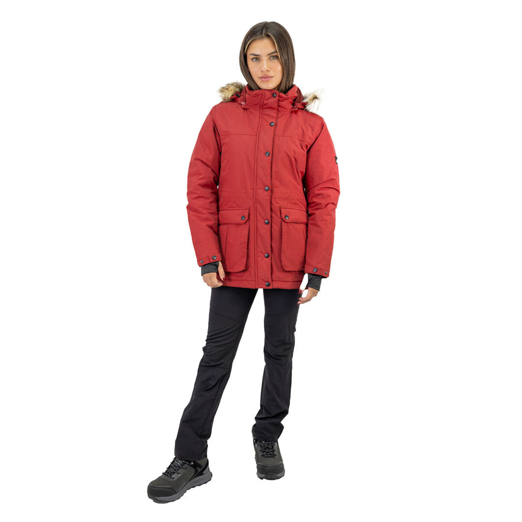 Parka Kodiak Hardwork para mujer color cabernet