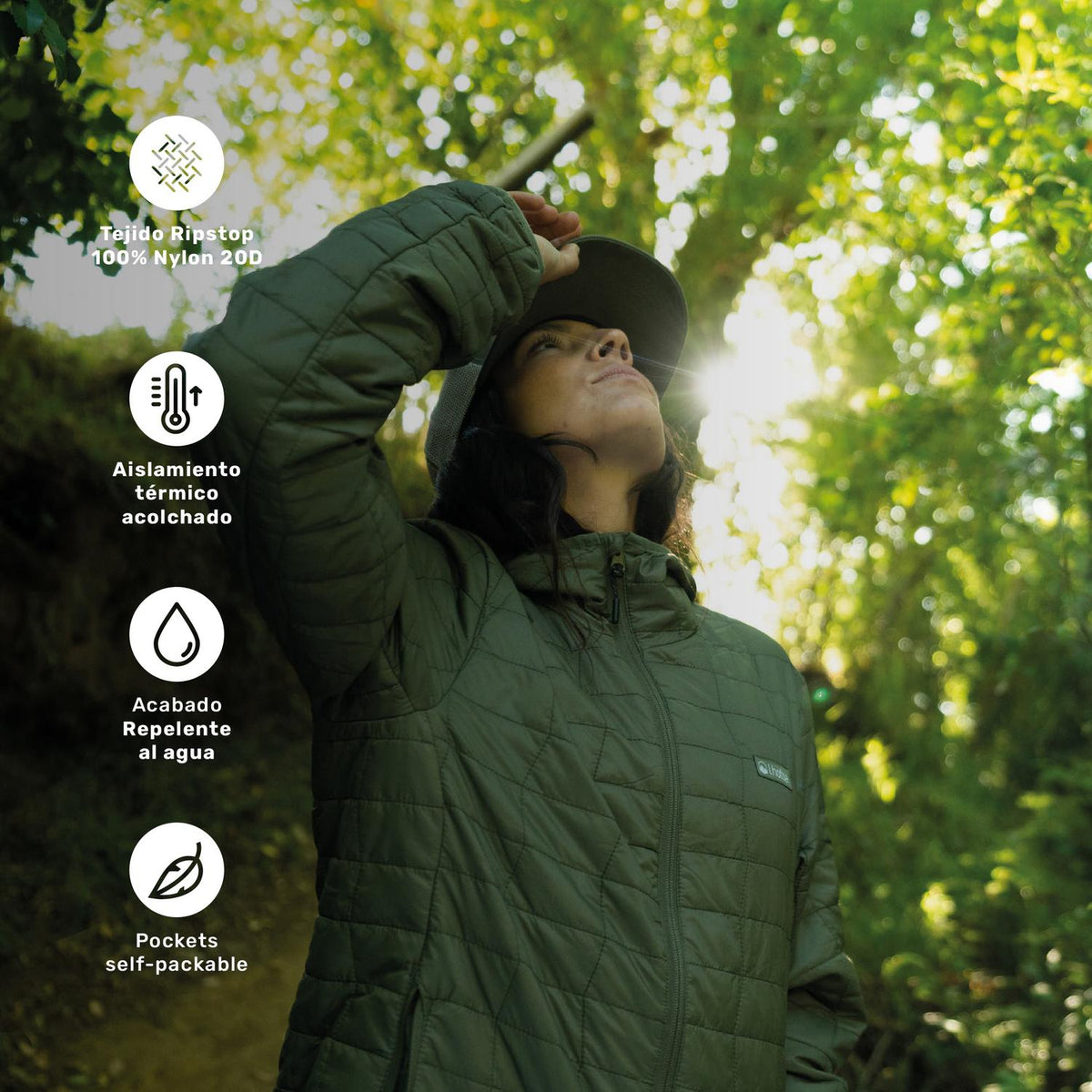 Parka Liviana Nuptse Hombre Lhotse color verde