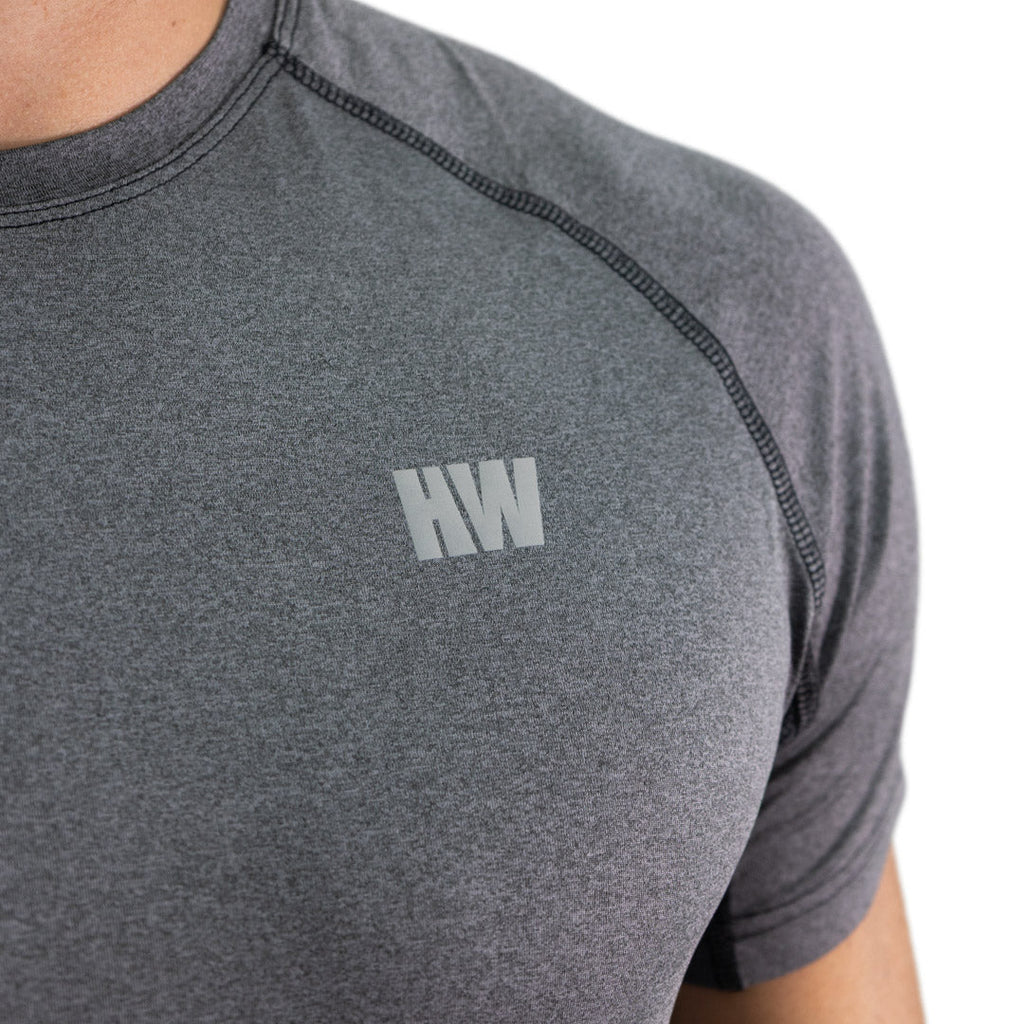 Polera Dry Fit SPX Manga Corta Hombre color gris carbón – vista 3