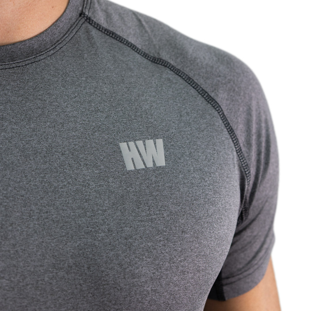 Polera Dry Fit SPX Manga Corta Hombre color gris carbón – vista 3