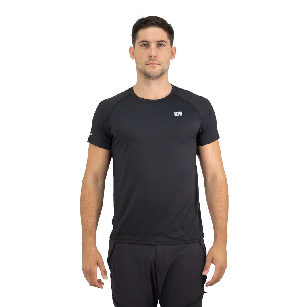 Polera Dry Fit SPX manga corta Hardwork para hombre color negro