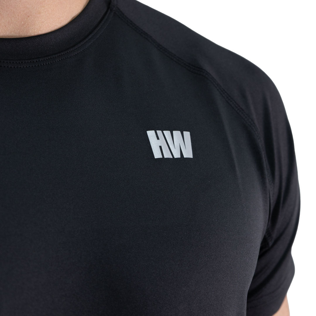 Polera Dry Fit SPX manga corta Hardwork para hombre color negro – vista 4