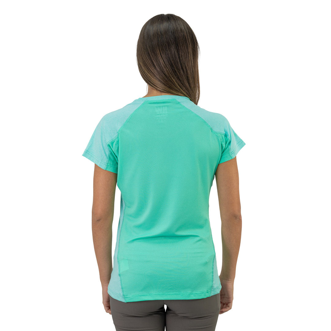 Polera Dry Fit SPX manga corta Hardwork para mujer color aqua