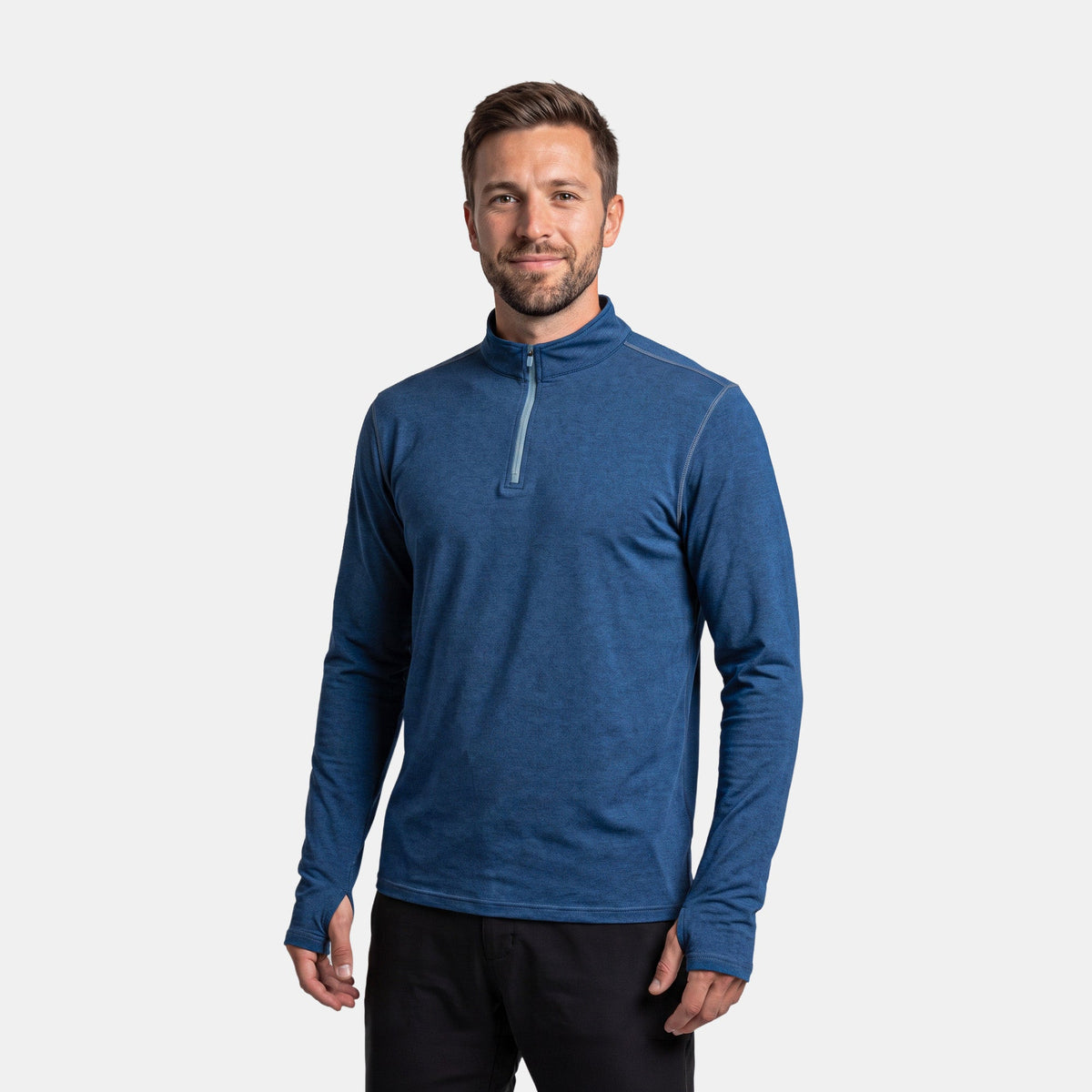 Polera Dry Fit SPX manga larga Hardwork para hombre color azul profundo