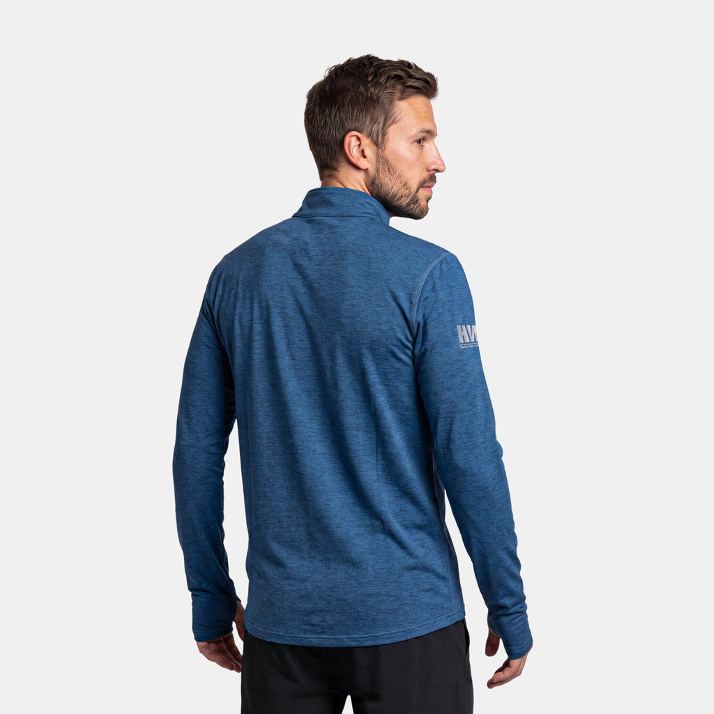 Polera Dry Fit SPX manga larga Hardwork para hombre color azul profundo