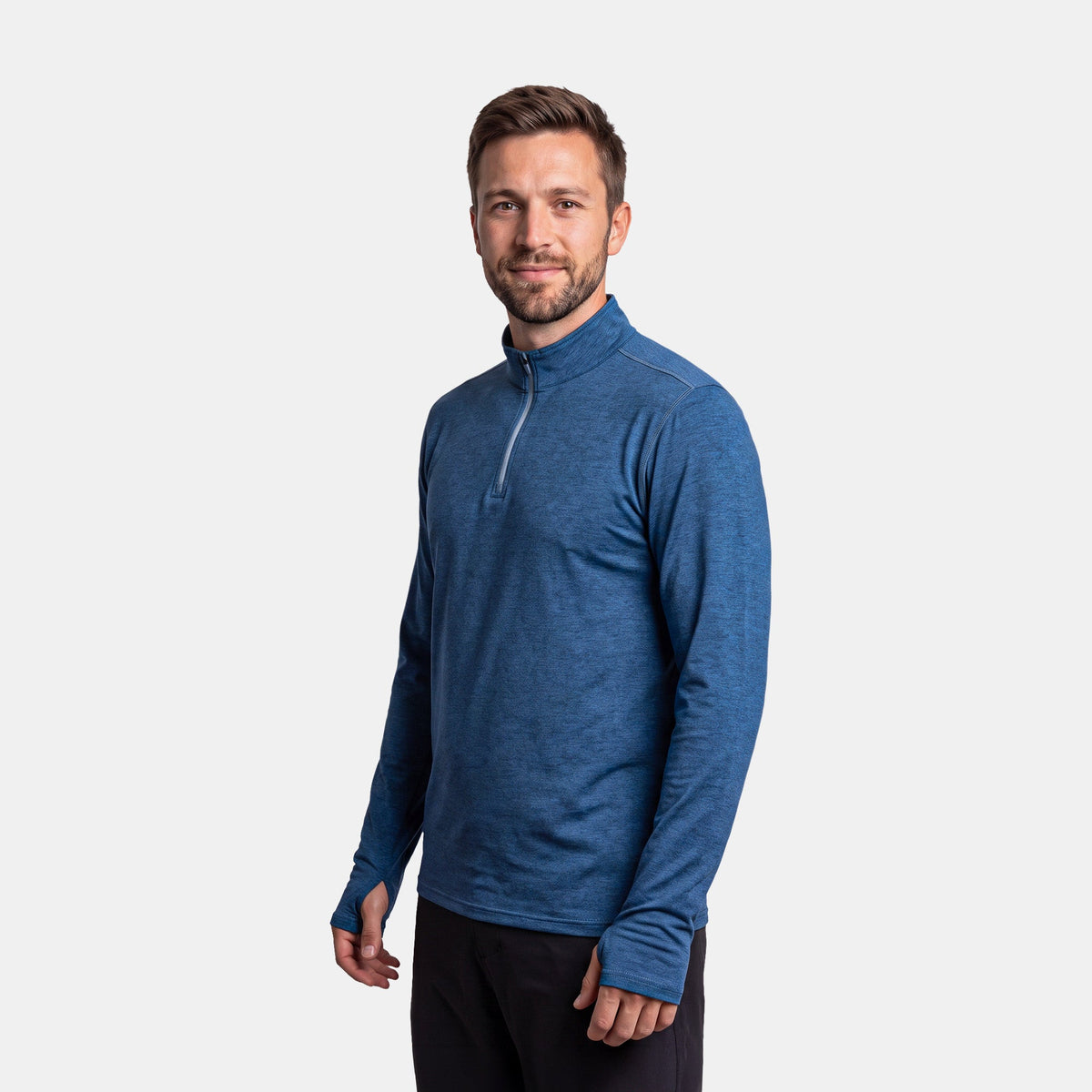 Polera Dry Fit SPX manga larga Hardwork para hombre color azul profundo