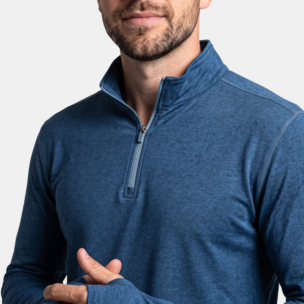Polera Dry Fit SPX manga larga Hardwork para hombre color azul profundo