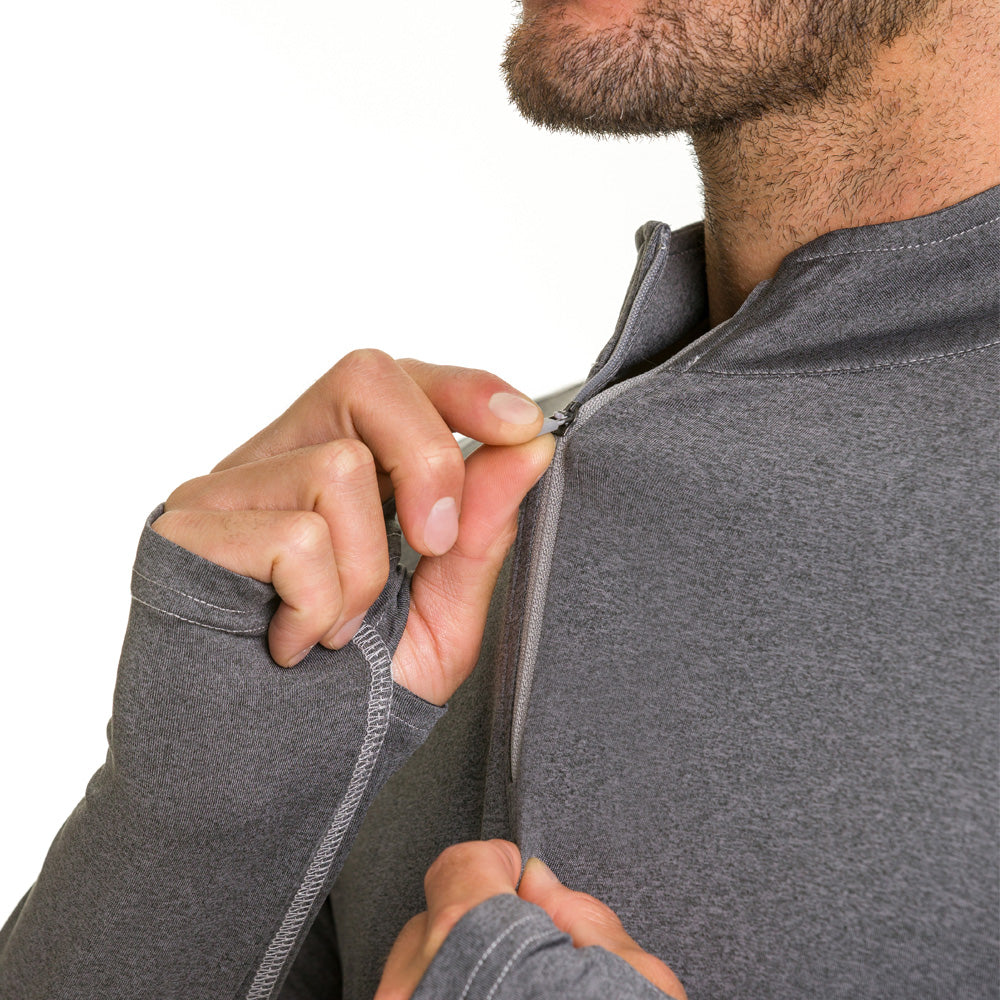 Polera Dry Fit SPX manga larga Hardwork para hombre color gris carbón